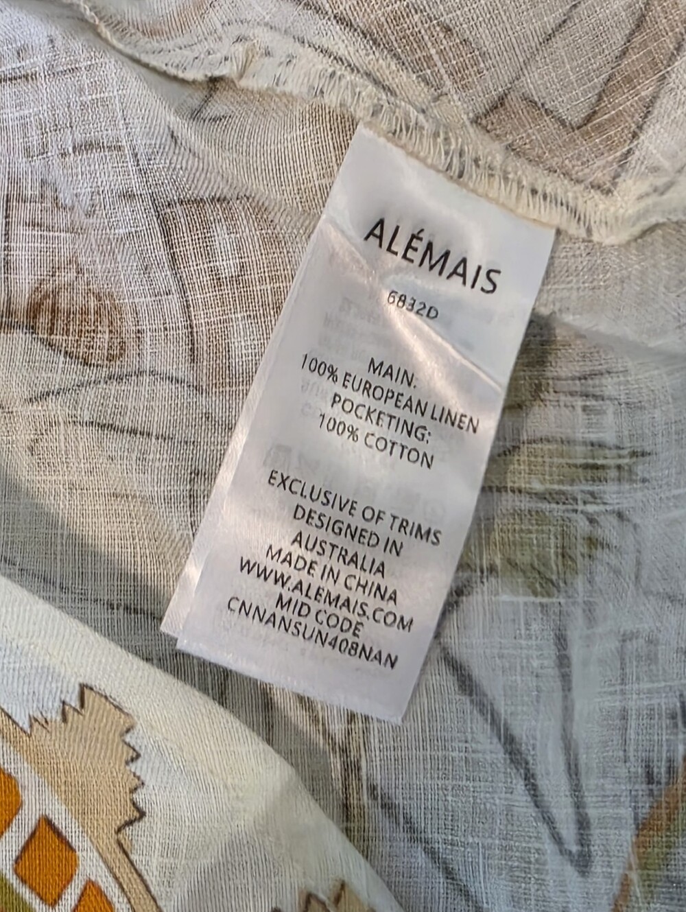 Alemais 100% Linen Bazaar Maxi Vacation Sundress Size US 6 - Picture 13 of 14